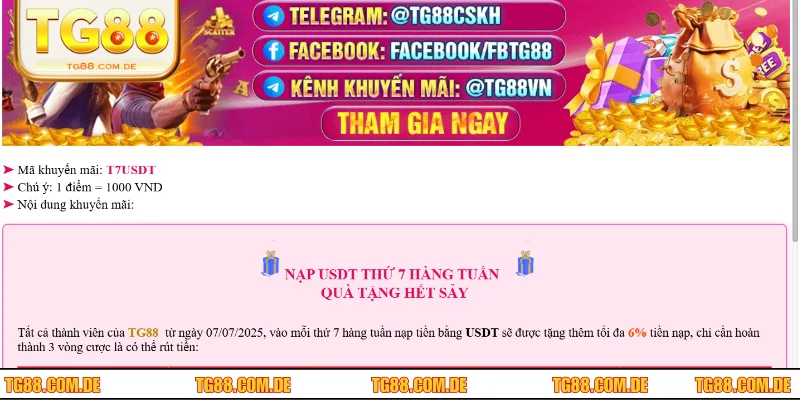 Hội viên cần tuân thủ các quy định để nhận khuyến mãi TG88