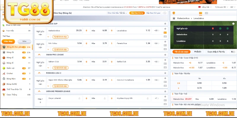 TG88 - Điểm đến chơi kèo hiệp phụ uy tín